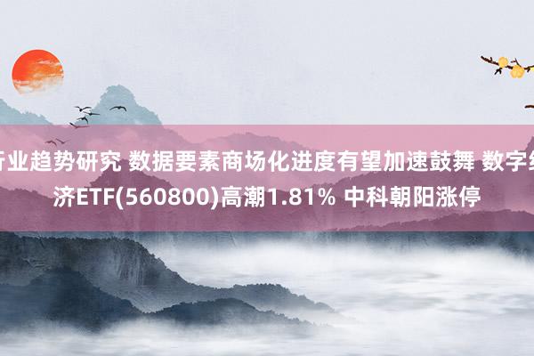 行业趋势研究 数据要素商场化进度有望加速鼓舞 数字经济ETF(560800)高潮1.81% 中科朝阳涨停