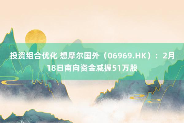 投资组合优化 想摩尔国外（06969.HK）：2月18日南向资金减握51万股